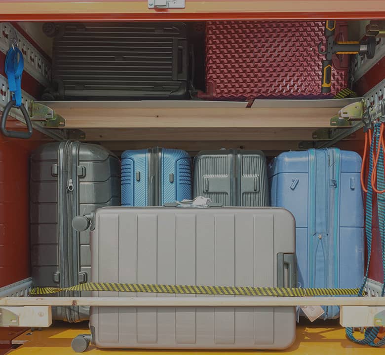 グループ旅行運送のオリジナル軽トラックの積載状態